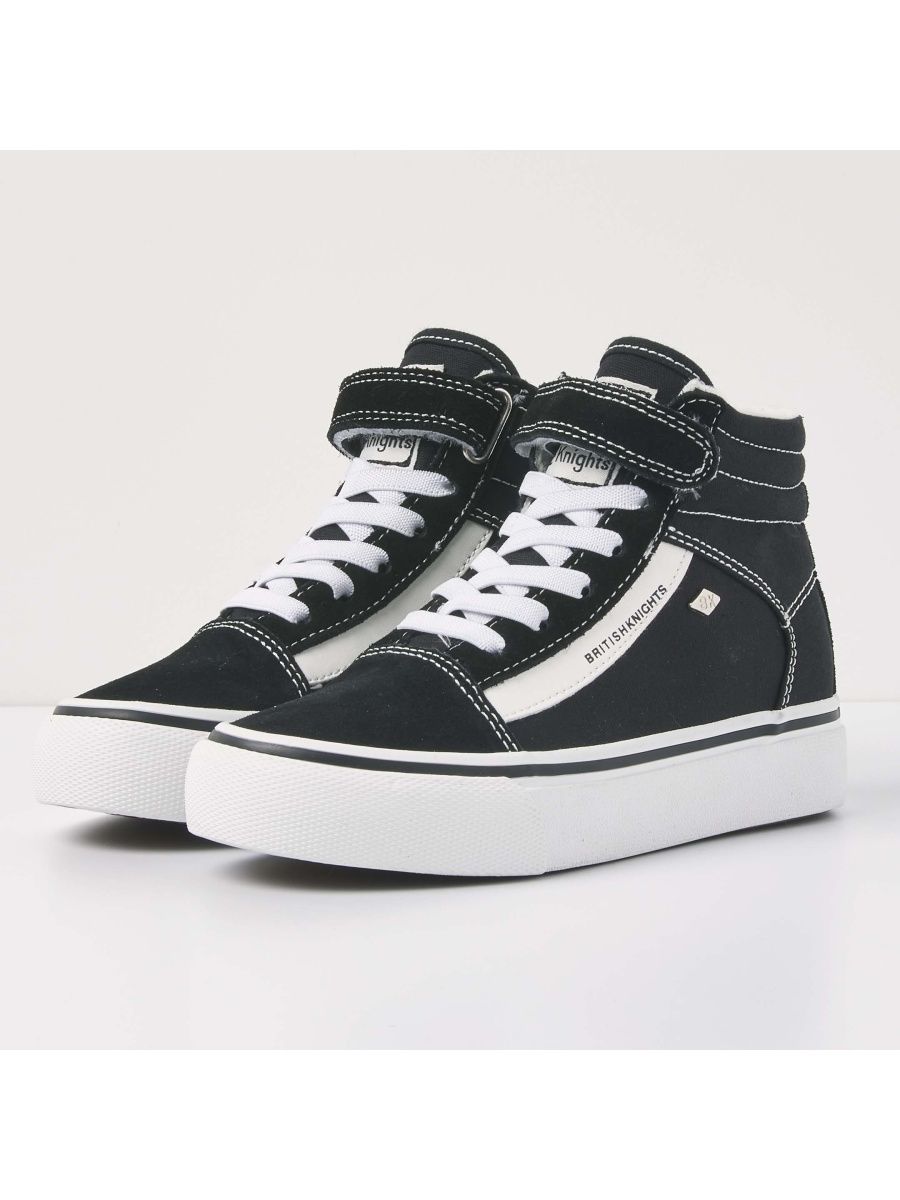 фото Кеды детские british knights mack mid platform, черный; белый, 28