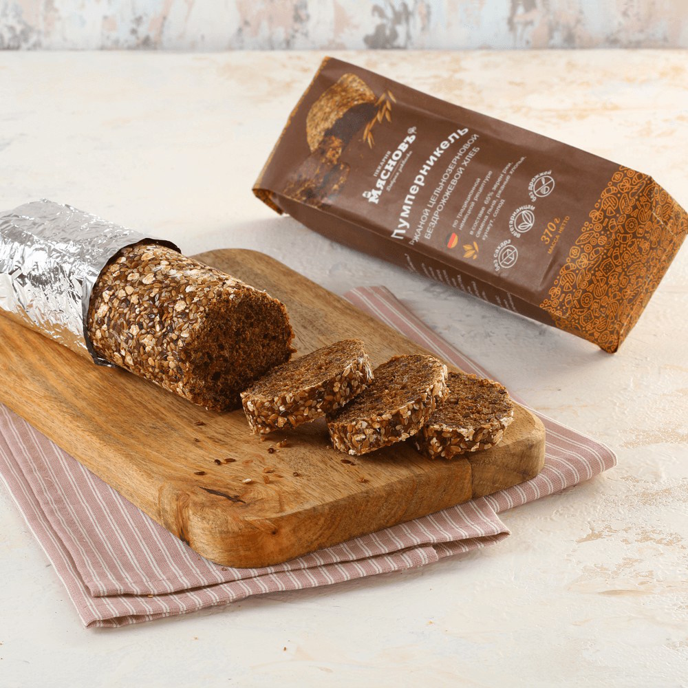 Хлеб МясновЪ ПЕКАРНЯ Пумперникель ржано-пшеничный 370 г