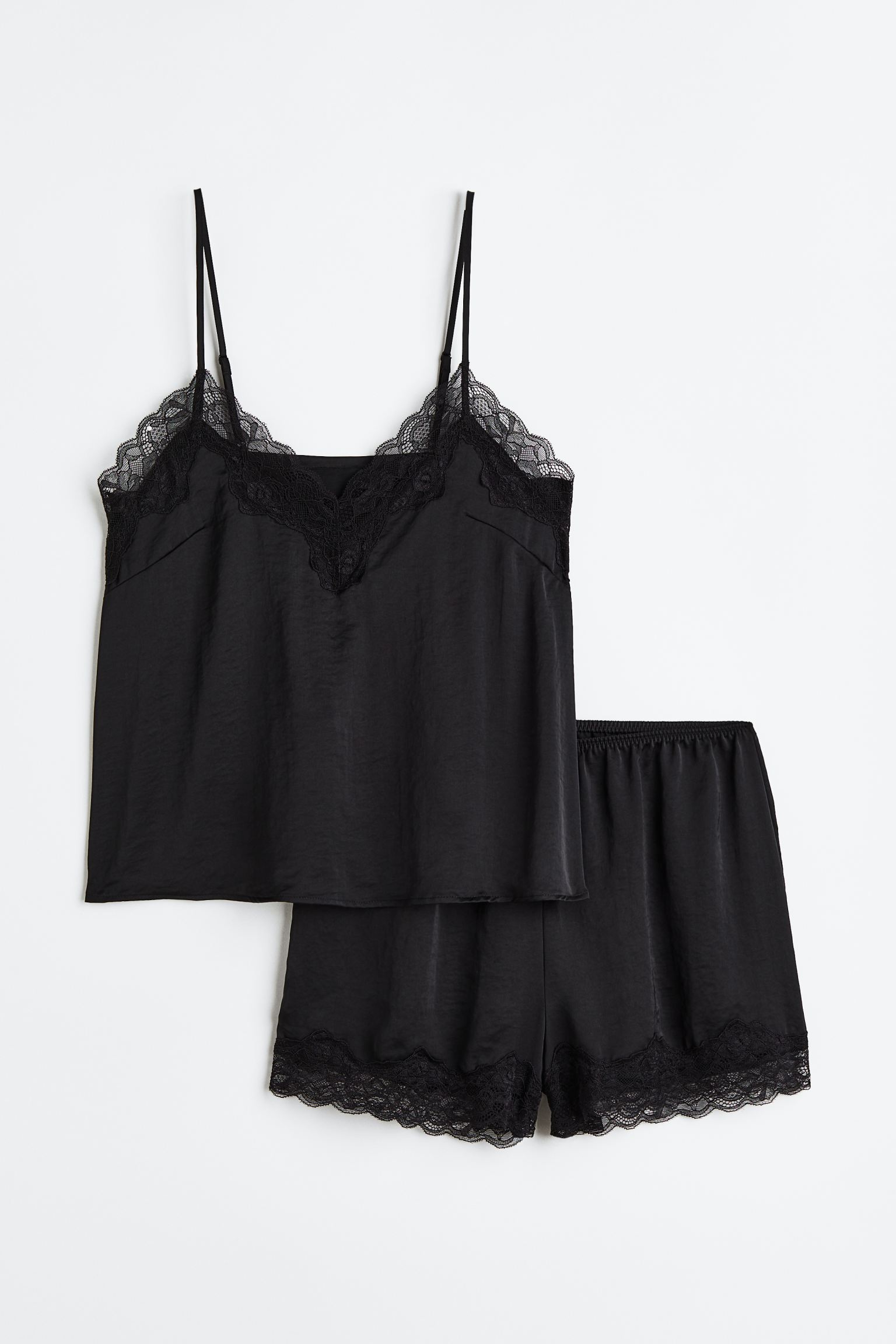 Пижама женская H&M 954232001 черная XL (доставка из-за рубежа)