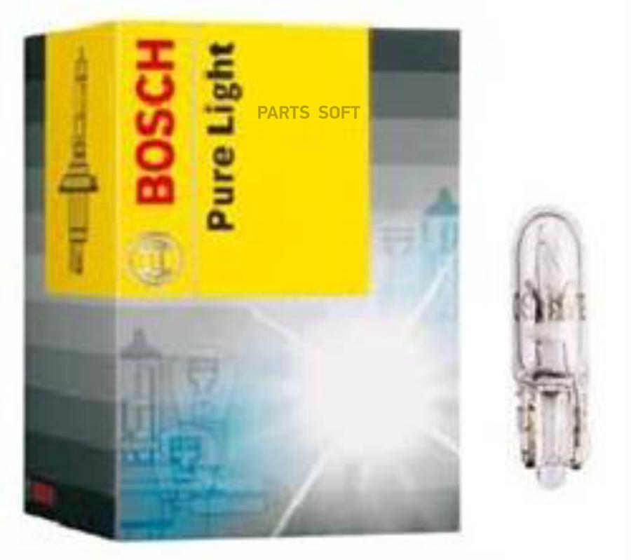 

BOSCH 1987302208 Лампа накаливания приборной панели W1.2W W2x4.6d Pure light 12V 1,2W Карт