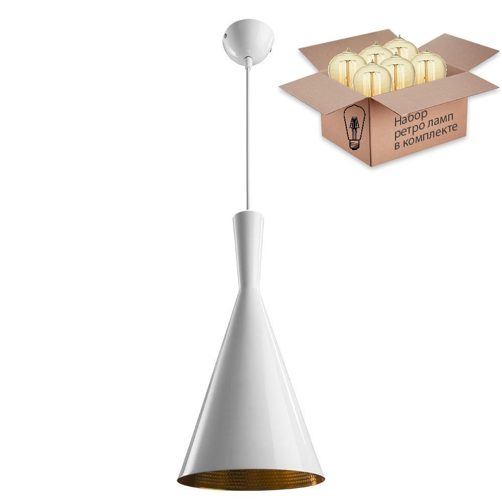 

Светильник с ретро лампой Arte Lamp Cappello A3408SP-1WH+Retro Lamps