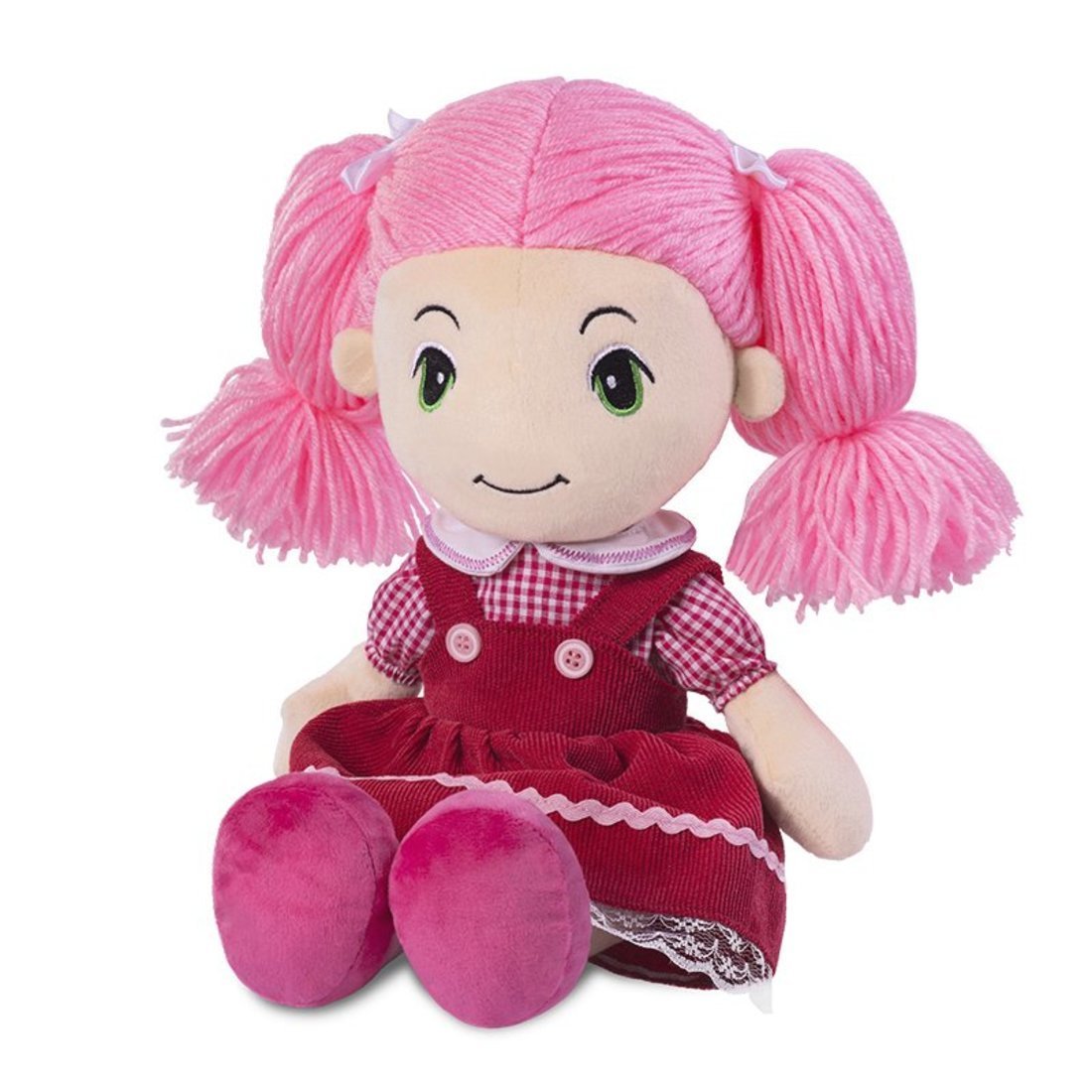 Мягкая игрушка Maxitoys Кукла Стильняшка в розовом платье MT-HH-05042026, 40 см