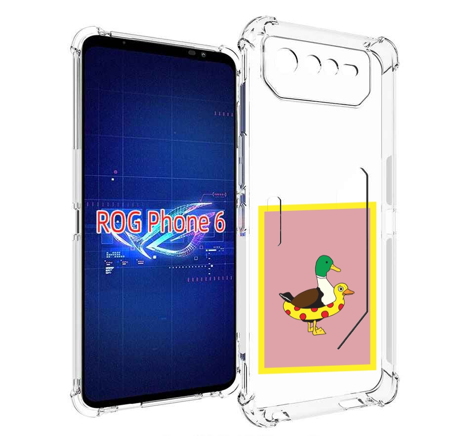 

Чехол MyPads утка в круге надувном для Asus ROG Phone 6, Прозрачный, Tocco