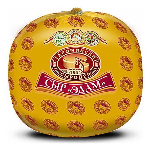Сыр полутвердый Староминский Сыродел Эдам 45% +-1 кг