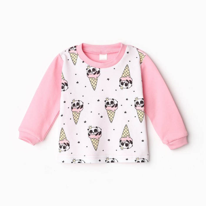 Лонгслив детский My Little Kitty, розовый-панда, 68