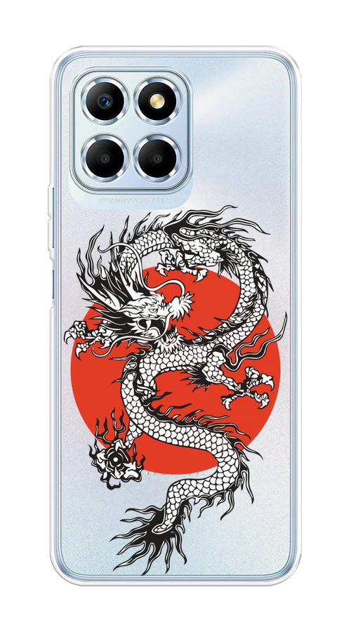 

Чехол на Huawei Honor X6/X6s "Восходящий дракон", Белый;черный;красный, 6109550-1