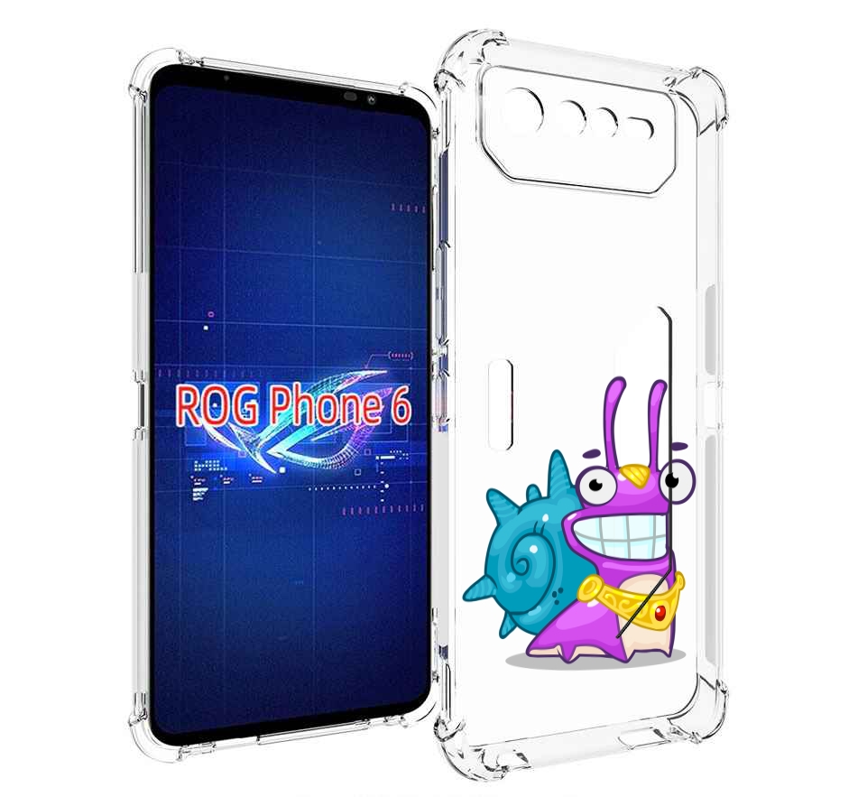 

Чехол MyPads улитка-принц для Asus ROG Phone 6, Прозрачный, Tocco