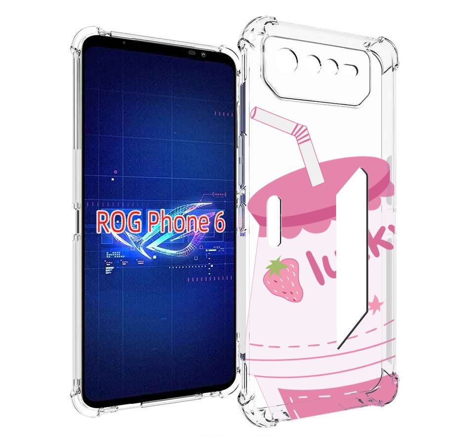 

Чехол MyPads удачный-напиток для Asus ROG Phone 6, Прозрачный, Tocco