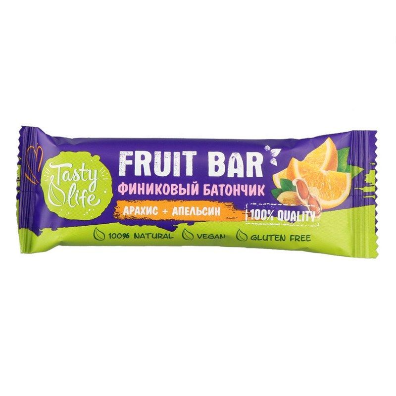 Батончик life. Батончик финиковый с арахис и апельсин 40г Тейсти. Fruit Bar батончик финиковый. Tasty Life батончики. Финиковый батончик с апельсином и арахисом.