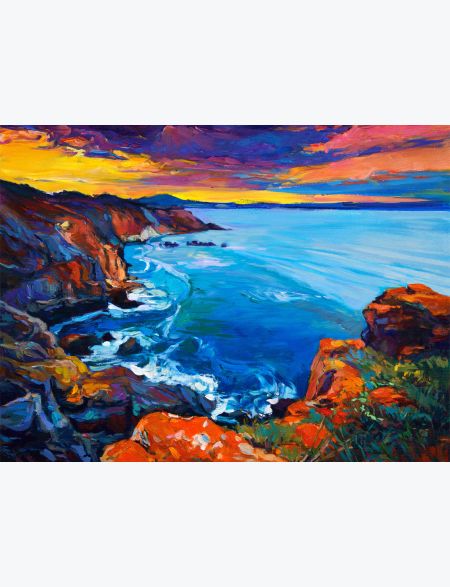 

Алмазная мозаика на подрамнике Морской Прибой, 90x70 см, 58364, ПРА-065