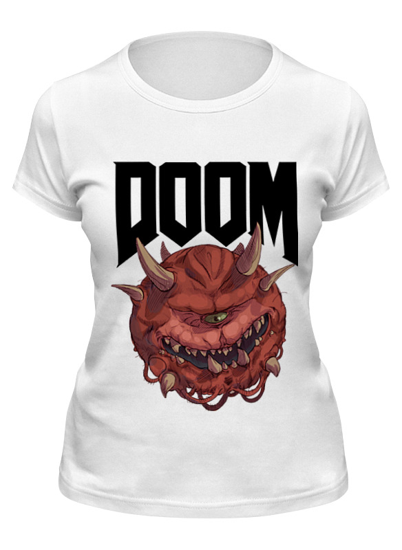 

Футболка женская Printio Doom game белая 2XL, Белый, Doom game