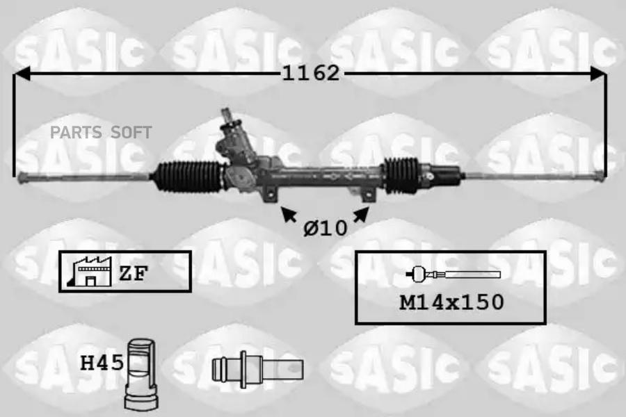 Рейка рулевая CITROEN BERLINGOPEUGEOT PARTNER 96 c ГУР SASIC 7170021 231363₽