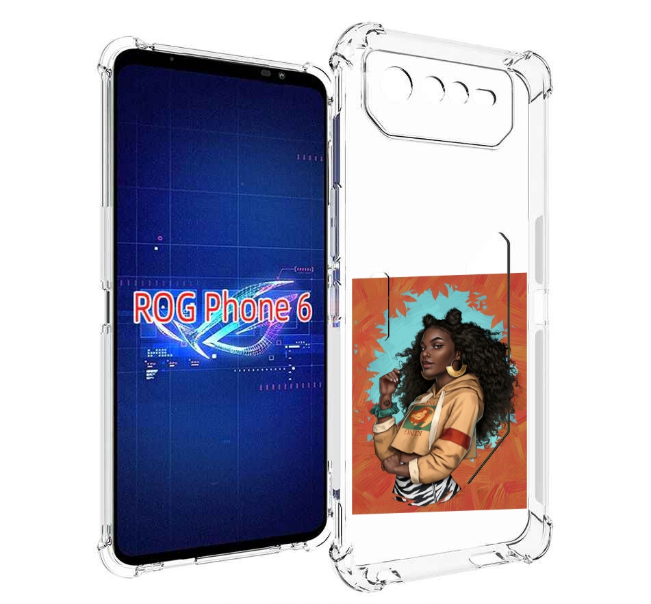 

Чехол MyPads темная-девушка женский для Asus ROG Phone 6, Прозрачный, Tocco