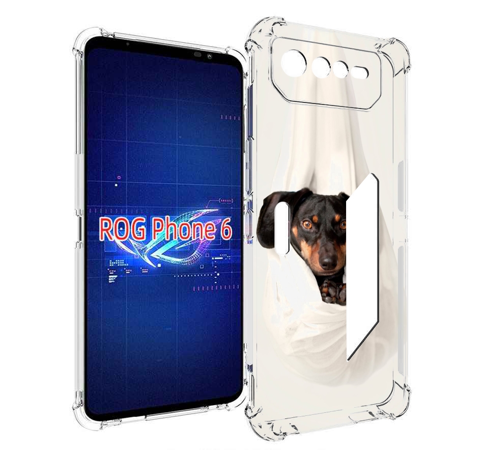 

Чехол MyPads такса собака для Asus ROG Phone 6, Прозрачный, Tocco