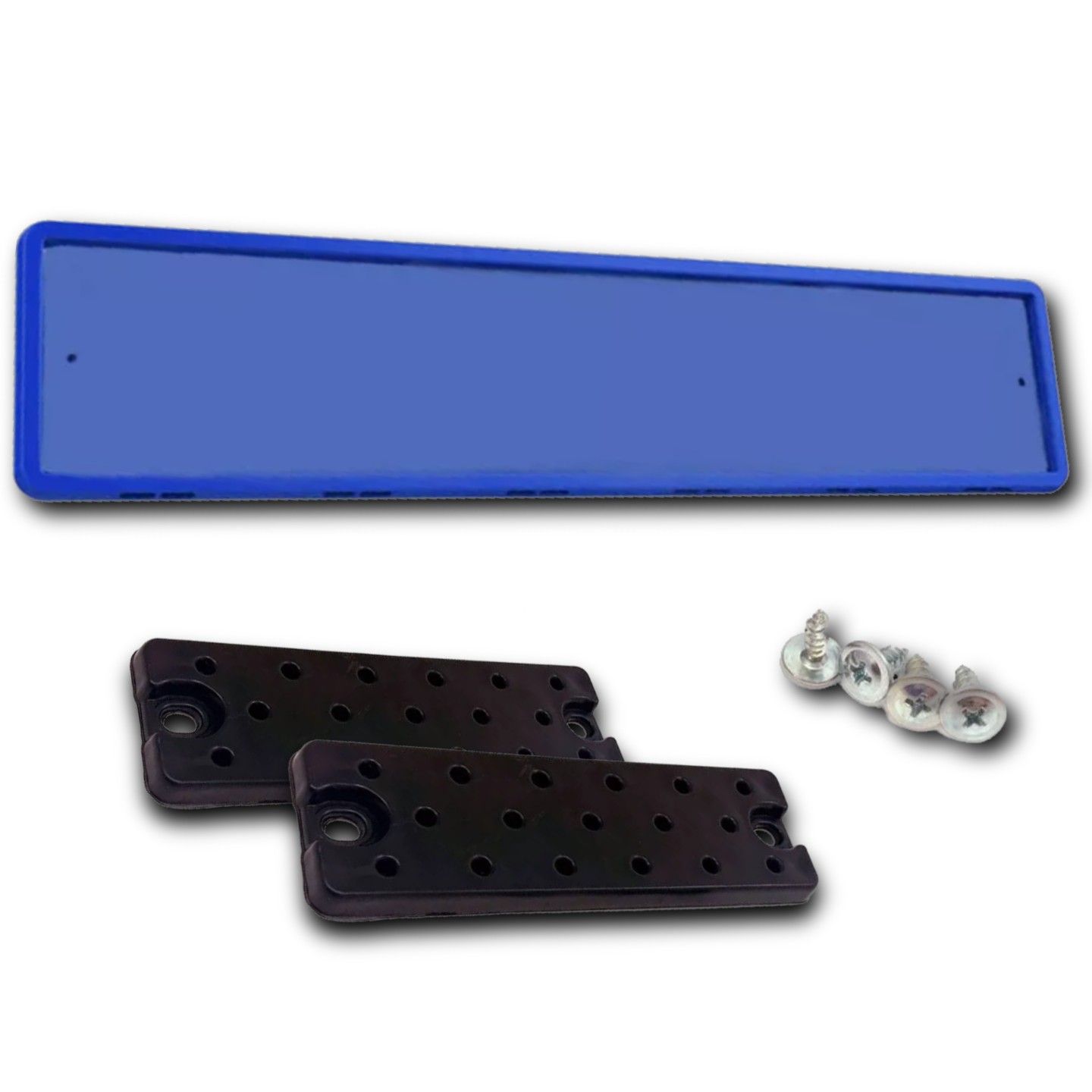 Рамка номерного знака, SDS, Синяя, с адаптером для китайских авто,1шт