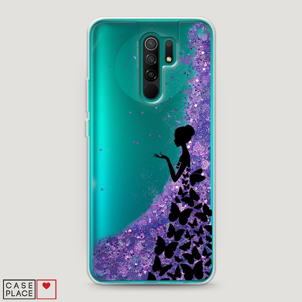 

Чехол Awog на Xiaomi Redmi 9 "Дама в бабочках", Разноцветный, 38392-1