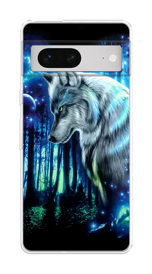 

Чехол на Google Pixel 7 "Сказочный волк", Синий;серебристый;черный, 271250-1