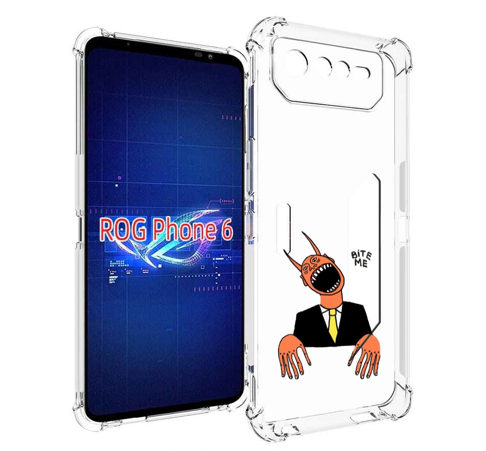 

Чехол MyPads странный чертик с длинными пальцами для Asus ROG Phone 6, Прозрачный, Tocco