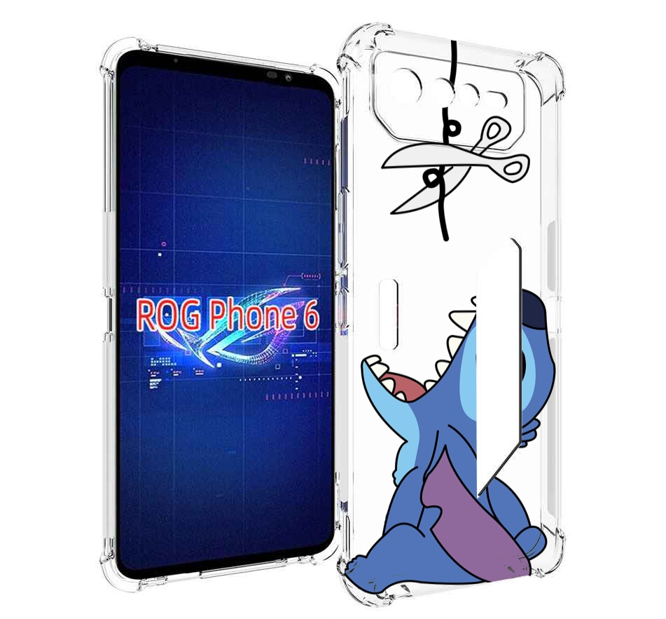 

Чехол MyPads стич-с-ножницами для Asus ROG Phone 6, Прозрачный, Tocco