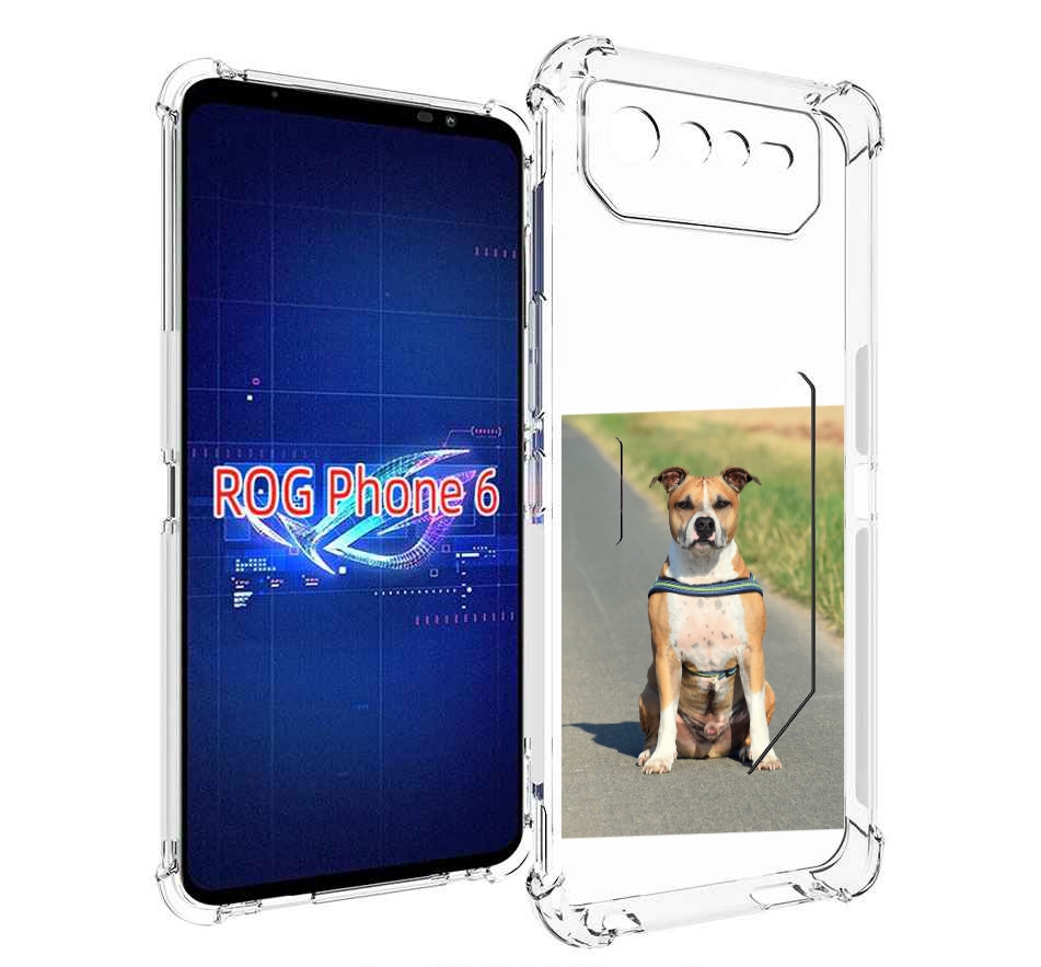 Чехол MyPads стаффорд терьер для Asus ROG Phone 6