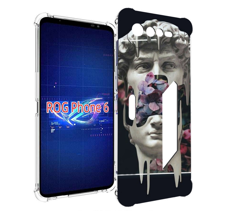 

Чехол MyPads статуя-с-цветами-внутри для Asus ROG Phone 6, Прозрачный, Tocco