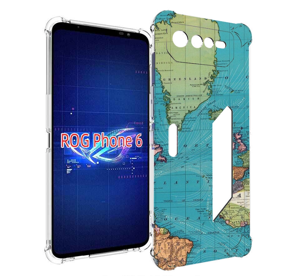 

Чехол MyPads старая карта земли для Asus ROG Phone 6, Прозрачный, Tocco