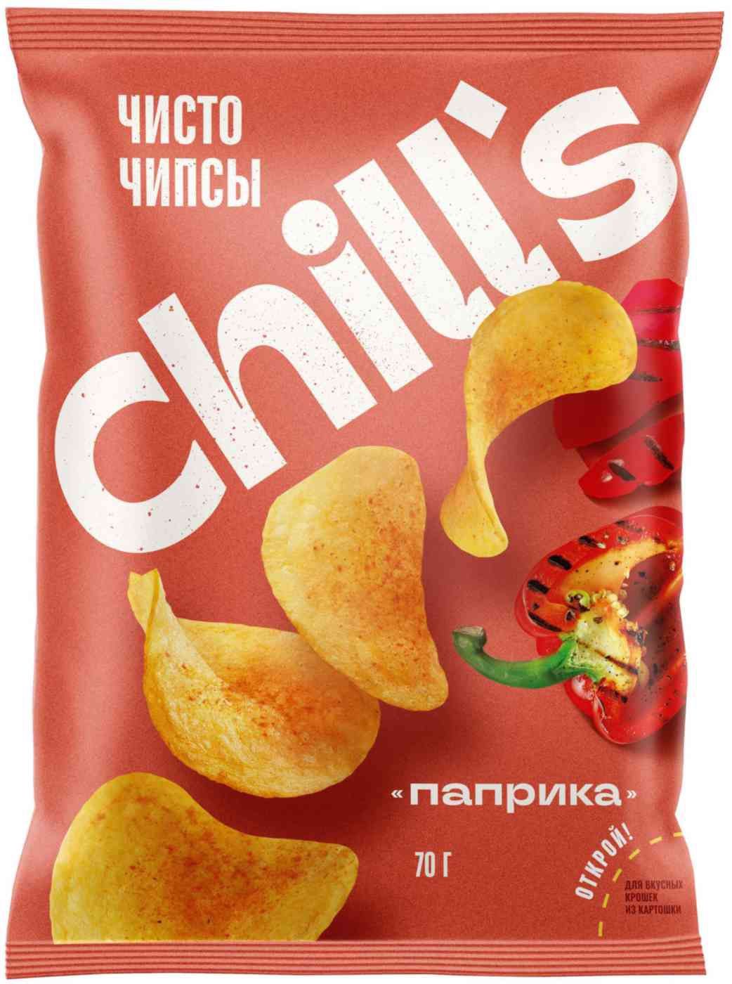 

Чипсы картофельные Chill's паприка 70 г