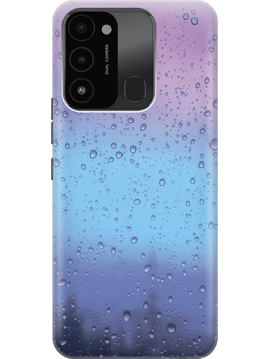 

Силиконовый чехол на Tecno Spark 8C "Капли на стекле", Голубой;синий;фиолетовый, 20001472