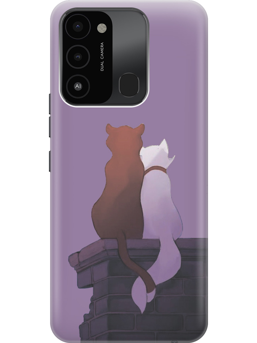 

Силиконовый чехол на Tecno Spark 8C "Влюбленный кошки", Белый;красный;фиолетовый, 20001472