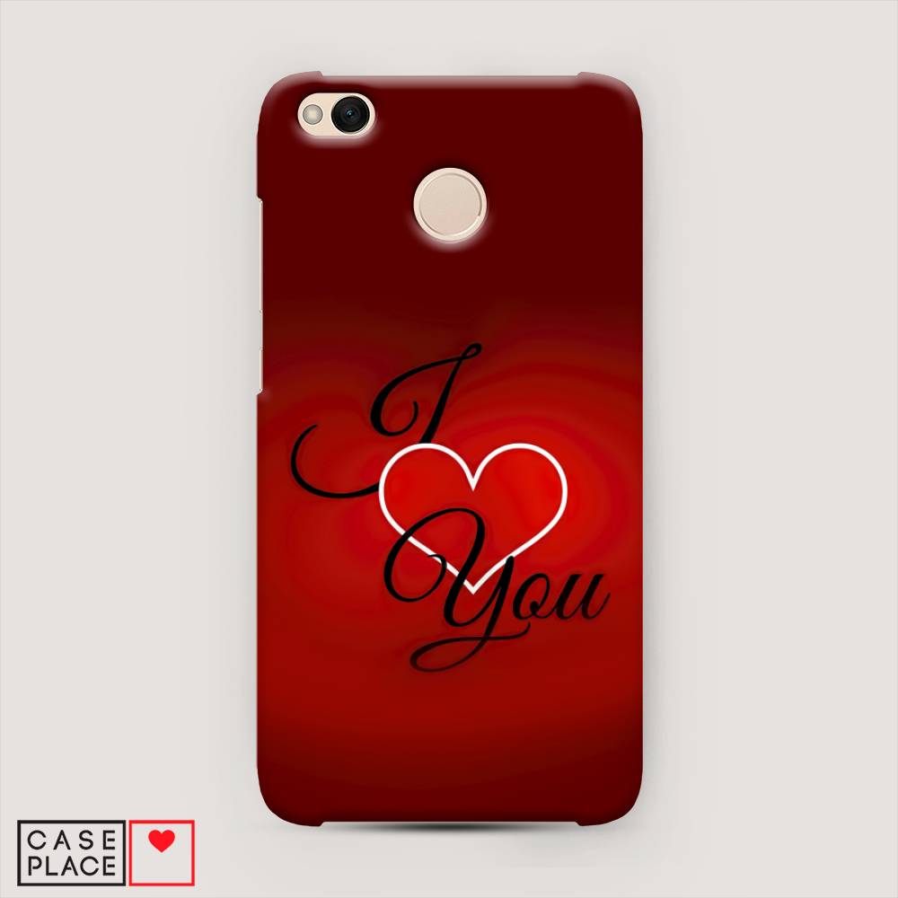 фото Пластиковый чехол "i love you 3" на xiaomi redmi 4x awog