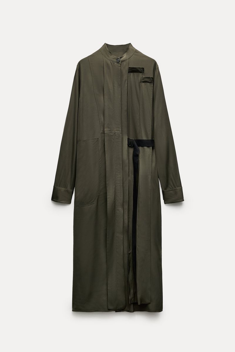 

Платье женское ZARA 02547509 хаки S, 02547509