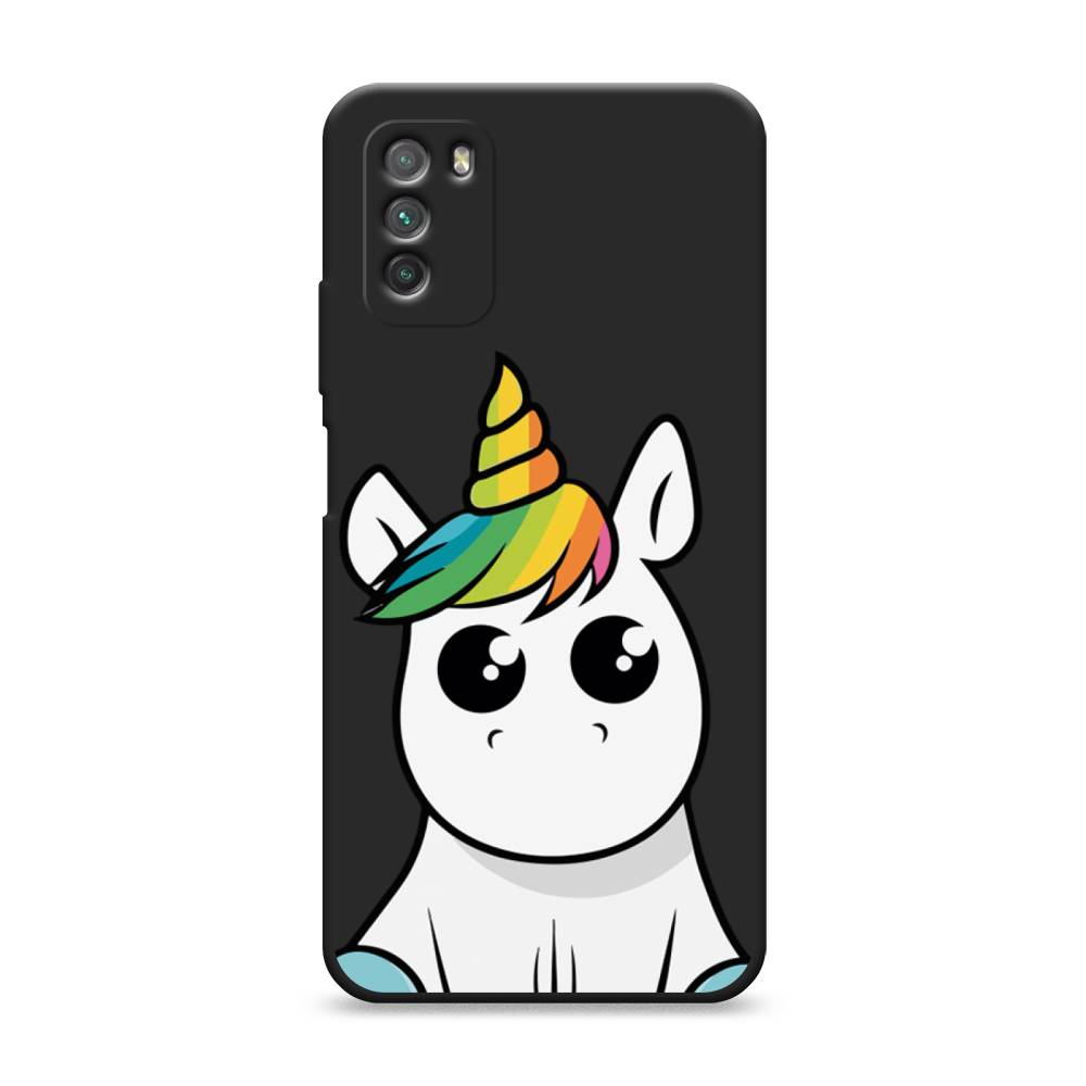

Матовый силиконовый чехол "Глазастый единорог" на Xiaomi Poco M3, Глазастый единорог