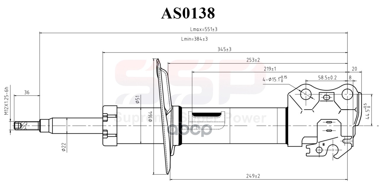 Стойка Амортизационная Ssp 334472 48510-52C30 Toyota Vitz, Yaris Ncp9 05- / Aqua Nhp10 11-