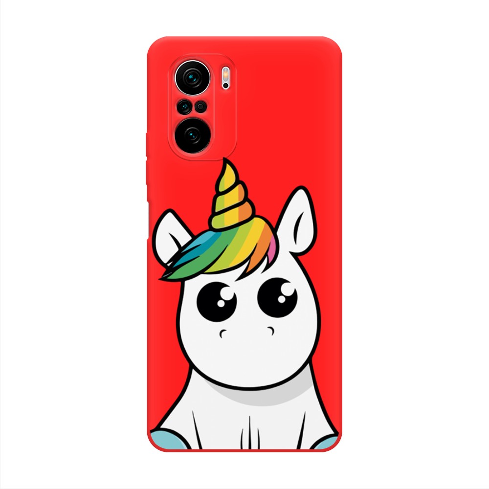 

Матовый силиконовый чехол "Глазастый единорог" на Xiaomi Poco F3, Глазастый единорог