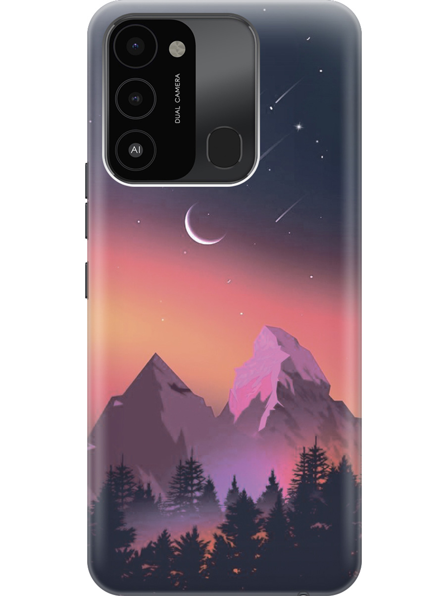 

Силиконовый чехол на Tecno Spark 8C "Горы и звездопад", Оранжевый;черный, 20001472