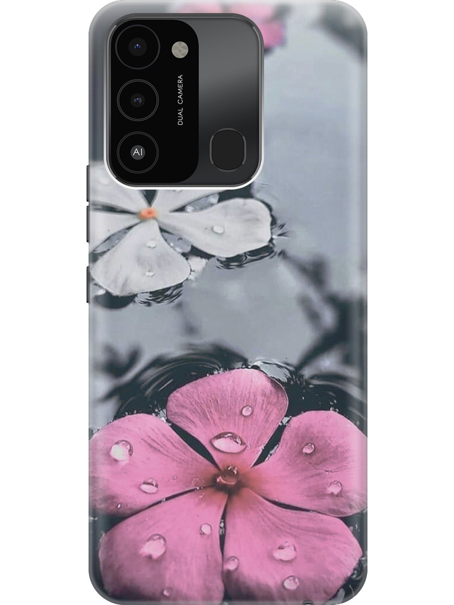 

Силиконовый чехол на Tecno Spark 8C "Фиалки в воде", Розовый;серый, 20001472