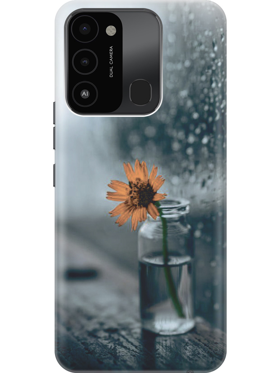 

Силиконовый чехол на Tecno Spark 8C "Осенняя меланхолия", Желтый;серый, 20001472
