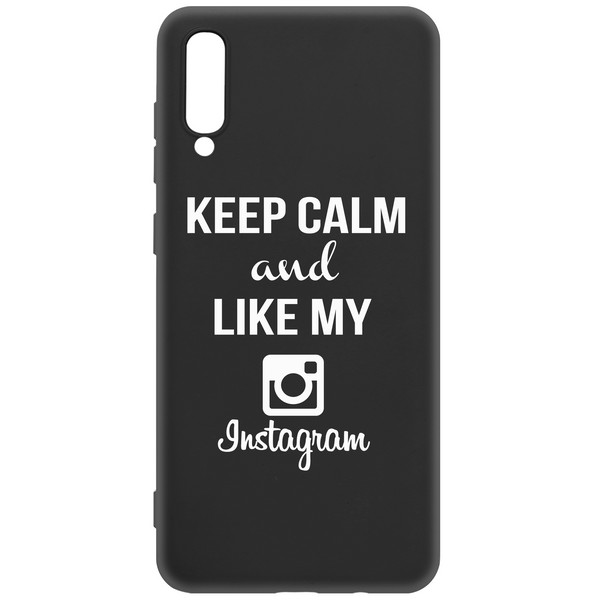фото Чехол-накладка krutoff silicone case instagram для samsung galaxy a70 (a705) черный
