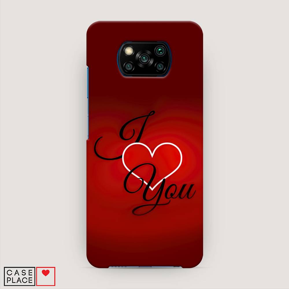 фото Пластиковый чехол "i love you 3" на xiaomi poco x3 nfc awog