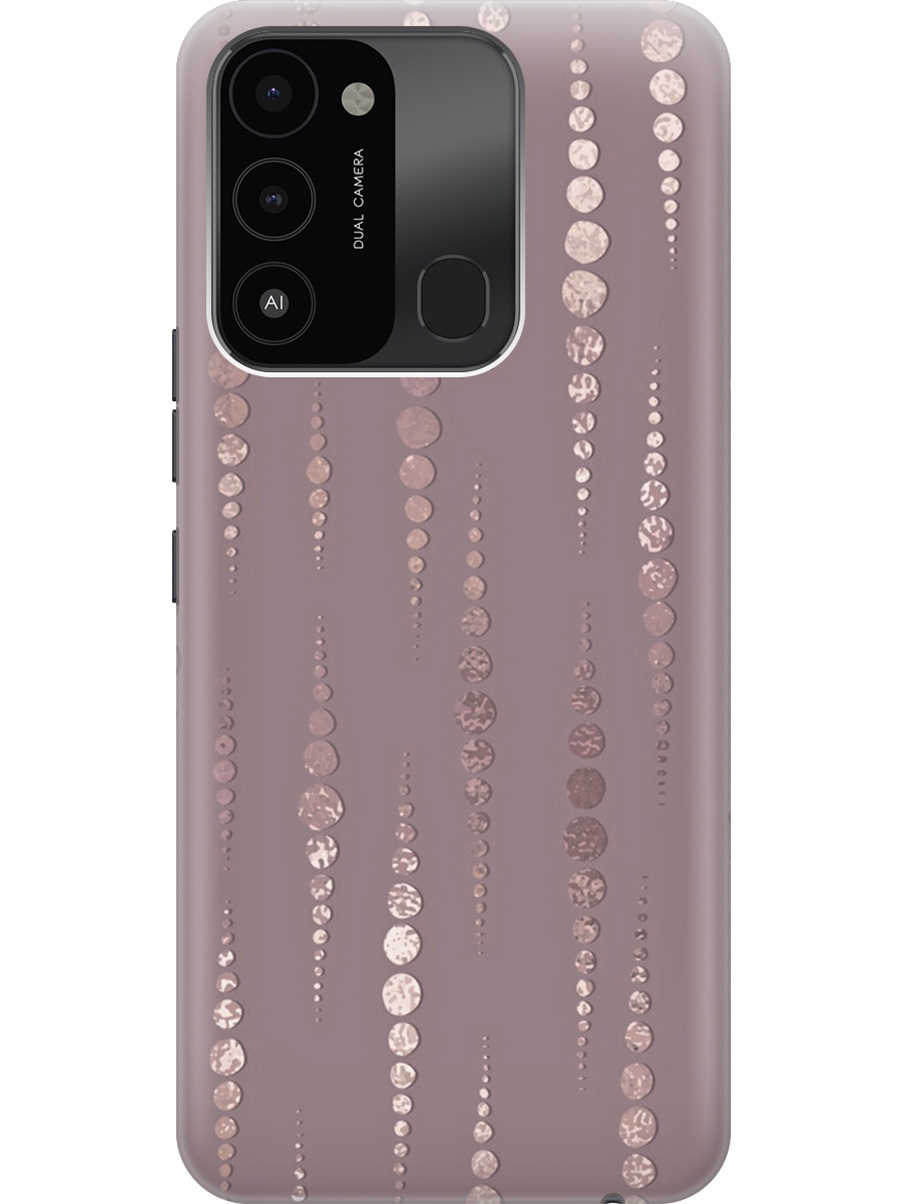

Силиконовый чехол на Tecno Spark 8C "Монеты в розовых песках", Белый;розовый, 20001472