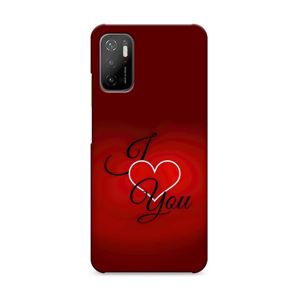 

Пластиковый чехол "I love you 3" на Xiaomi Poco M3 Pro, 311020-5
