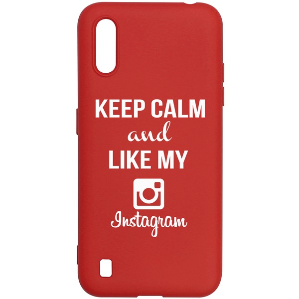 фото Чехол krutoff silicone case instagram для samsung galaxy a01 /m01 (a015/m015) красный