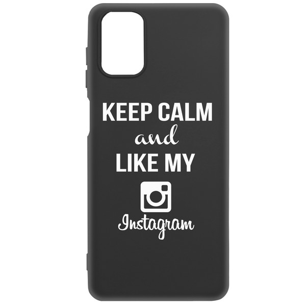 фото Чехол-накладка krutoff silicone case instagram для samsung galaxy m51 (m515) черный