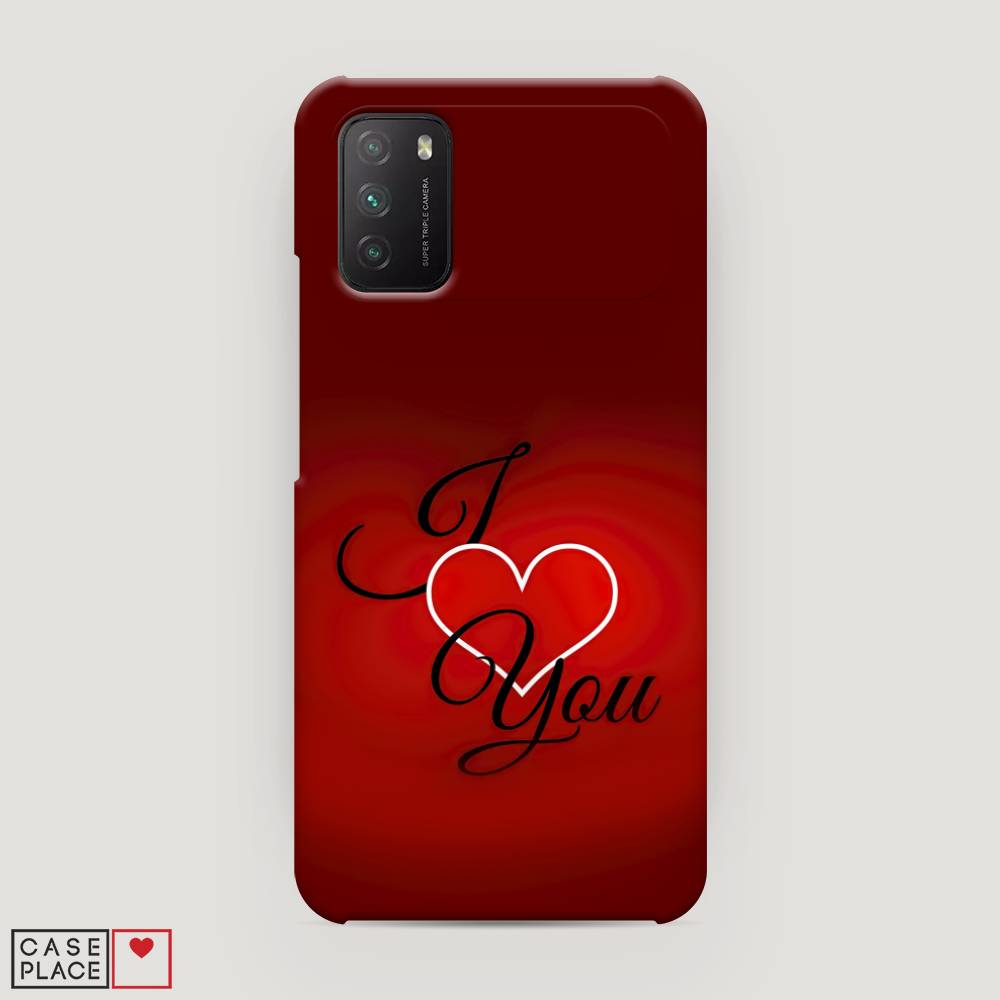 фото Пластиковый чехол "i love you 3" на xiaomi poco m3 awog