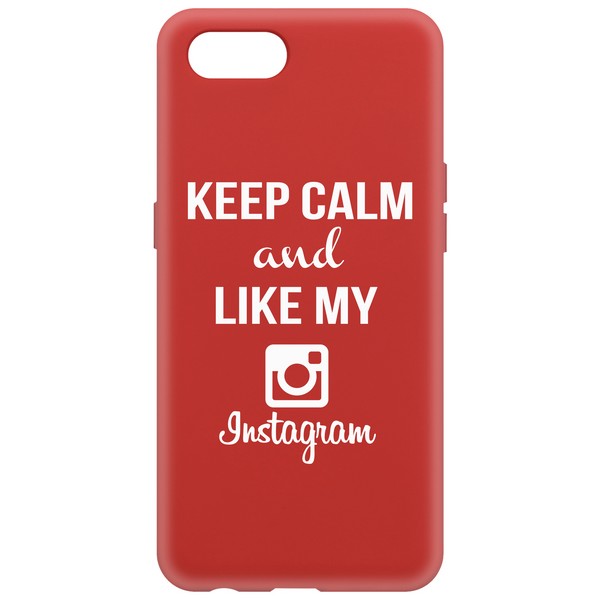 фото Чехол-накладка krutoff silicone case instagram для realme c2 красный