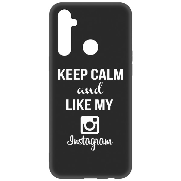 фото Чехол-накладка krutoff silicone case instagram для realme 6i черный