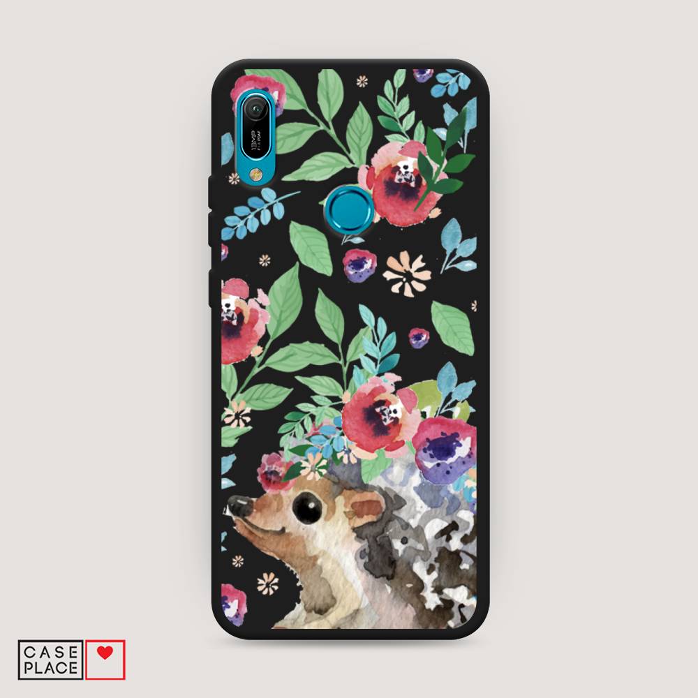 

Чехол Awog на Huawei Y6 2019 "Ежик в цветах акварель", Розовый;зеленый;коричневый, 68652-1