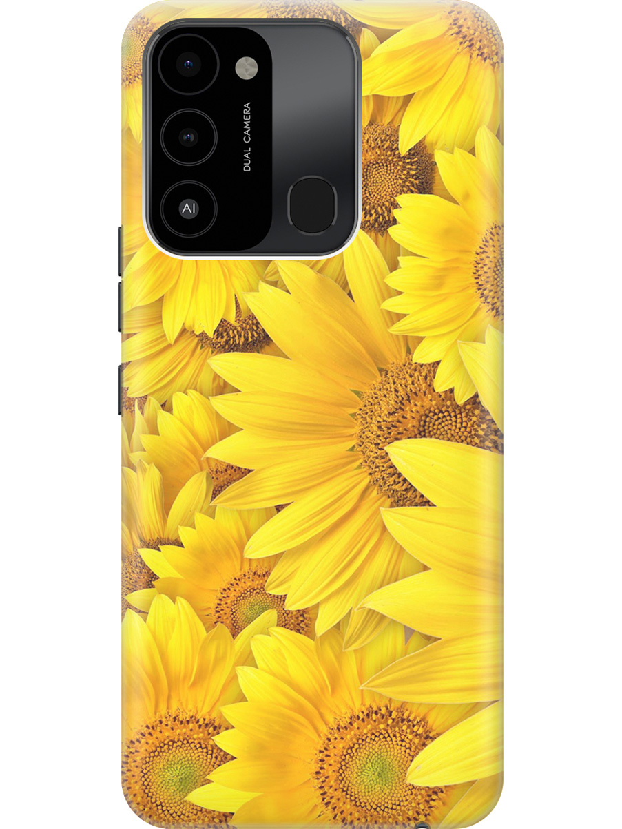 

Силиконовый чехол на Tecno Spark 8C "Море подсолнухов", Желтый;коричневый, 20001472