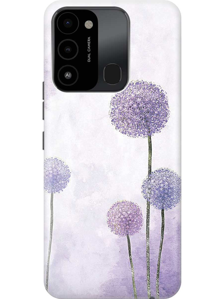 

Силиконовый чехол на Tecno Spark 8C "Сиреневые одуванчики", Белый;серый;черный, 20001472