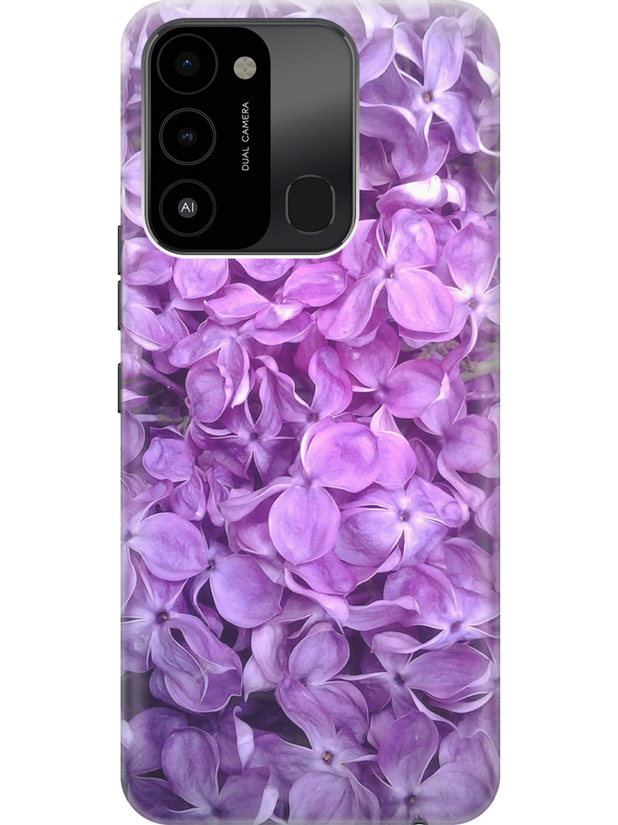 

Силиконовый чехол на Tecno Spark 8C "Цветы сирени", Фиолетовый, 20001472